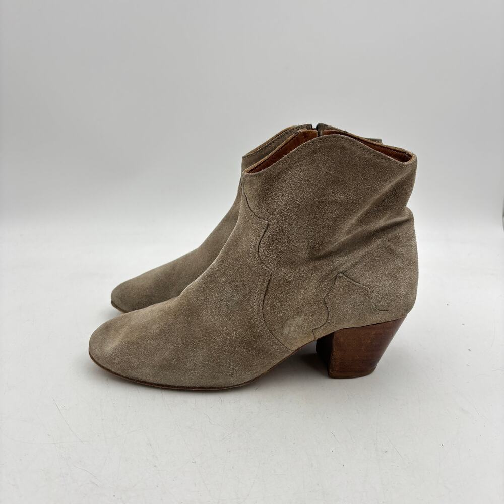 Isabel Marant Etoile Dicker Suede Ankle Boots Women's 39 Western Boho Booties - Picture 5 of 16